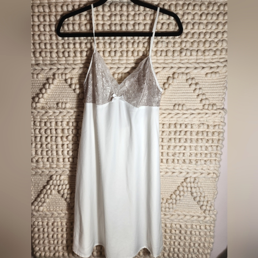 White Lace Slip Dress
